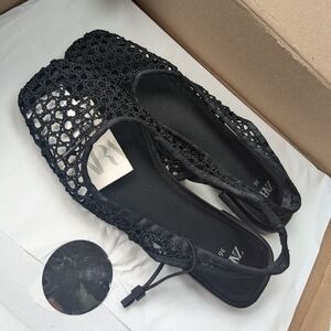 Zara woven flat slingbacks